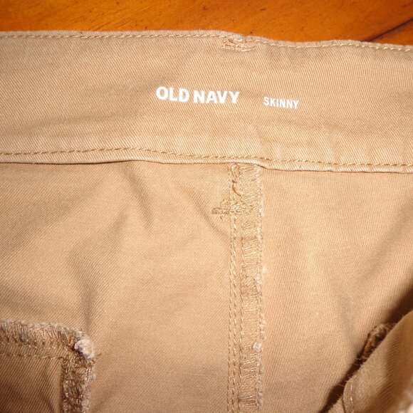 Old Navy Skinny Pants 6 TALL Tan Zip/Button Closure Belt Loops Pockets - Picture 7 of 13